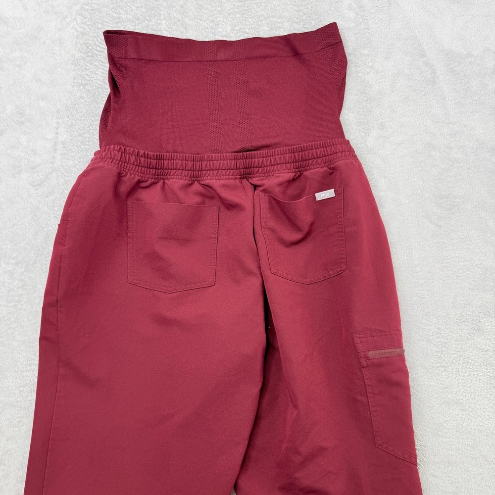 FIGS Maternity Technical Scrub Set Size XL / L Burgundy Jogger V-Neck Medical - Picture 7 of 16